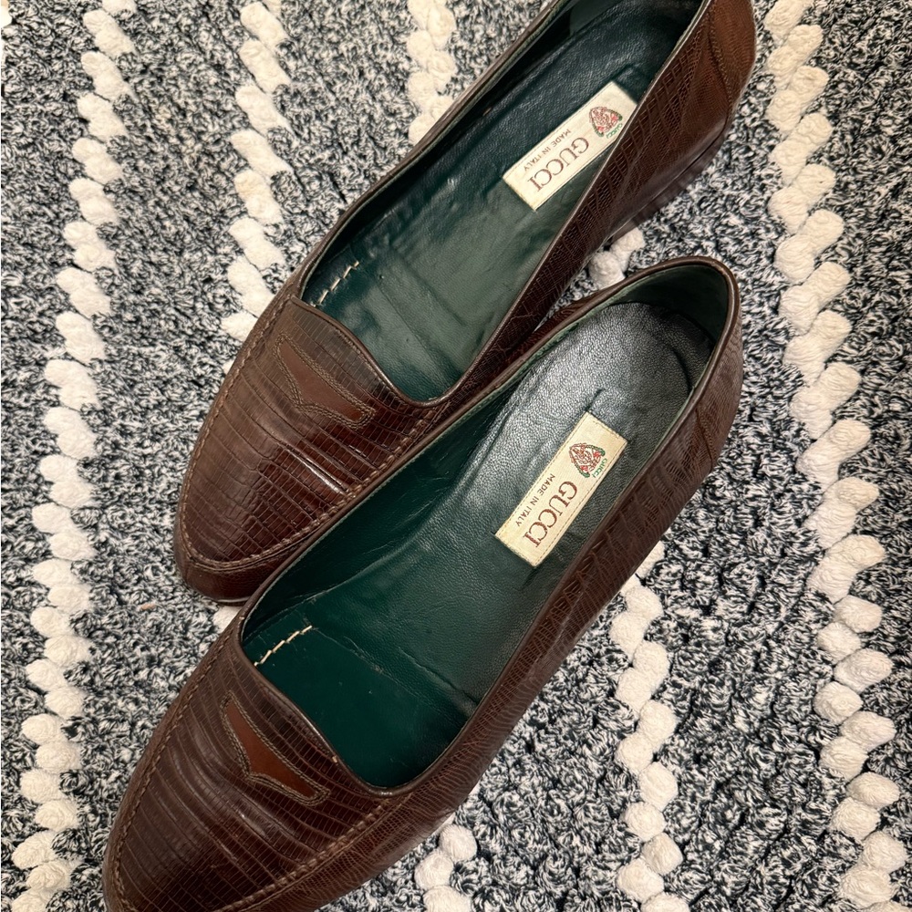 Gucci Men's Dark Brown Leather Loafers - Picture 2 of 6